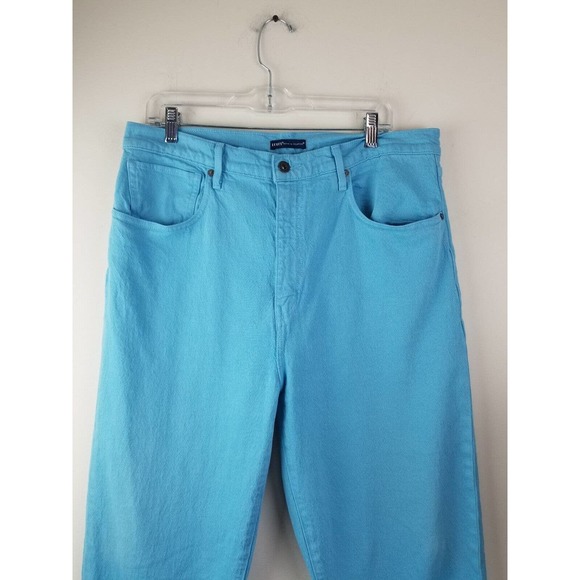 Levi's Made & Crafted BARREL WOMEN'S JEANS 31 AQUA BLUE Straight Raw Hem Loose - Picture 7 of 14